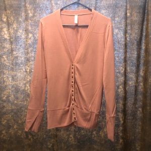 Size extra large dusty rose snap front cardigan